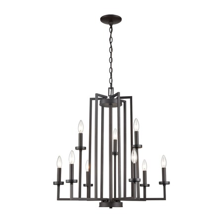 Thomas West End 9-Light Chandelier in Oil Rubbed Bronze CN240921